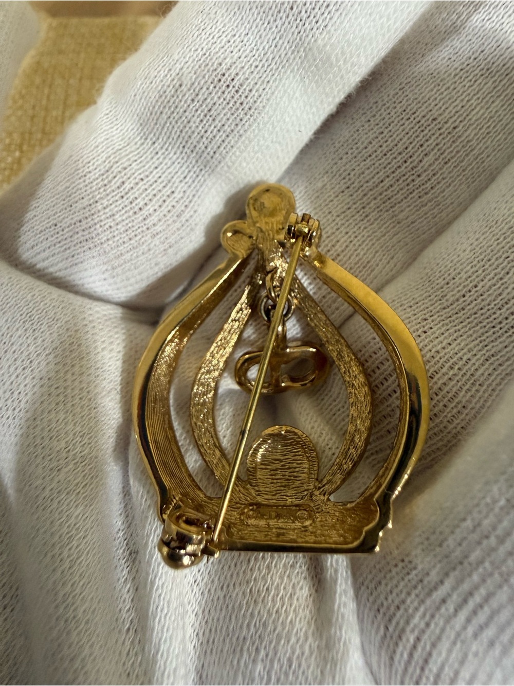 Authentic vintage Christian Dior Cage "Crown" brooch - Picture 8 of 14